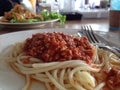 Spaghetti chicken tomato sauce