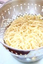 Spaghetti in colander A