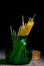 Spaghetti container jar Royalty Free Stock Photo