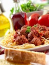 Spaghetti dinner Royalty Free Stock Photo