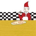 Spaghetti Eating Santa Royalty Free Stock Photo