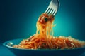 Spaghetti fork food. Generate AI