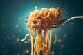 Spaghetti fork food. Generate AI