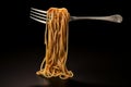 Spaghetti fork food. Generate AI Royalty Free Stock Photo