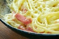 Spaghetti Frittata with eggs cheese.