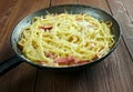 Spaghetti Frittata with eggs cheese.