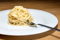 Spaghetti with garlic, oil and hot peppers Royalty Free Stock Photo