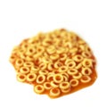 Spaghetti hoops. Conceptual image Royalty Free Stock Photo