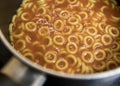 Spaghetti hoops in a pan