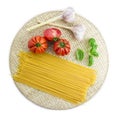 Spaghetti ingredients Royalty Free Stock Photo