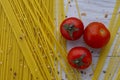 Spaghetti ingredients sals tomatoes  and spice Royalty Free Stock Photo
