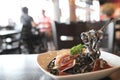 Spaghetti ink squid Royalty Free Stock Photo