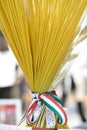 Spaghetti italian flag ribbon Royalty Free Stock Photo