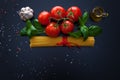 Pasta time ingredient for italian food Royalty Free Stock Photo