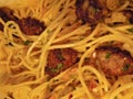 Spaghetti with Meat Balls Cooked Al Dente