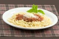 Spaghetti and meat sauce