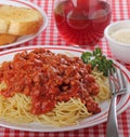 Spaghetti and Meat Sauce Royalty Free Stock Photo