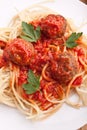 Spaghetti with meatballs Royalty Free Stock Photo