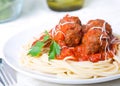 Spaghetti and Meatballs Royalty Free Stock Photo