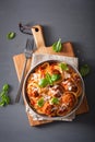 Spaghetti with meatballs and tomato sauce, italian pasta Royalty Free Stock Photo