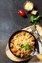 Spaghetti with Meatballs with Tomato Sauce and Parmesan Cheese Royalty Free Stock Photo