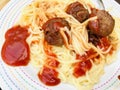 Spaghetti with meatballs