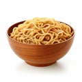Hyper-realistic Noodles On White Background