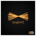 Spaghetti pasta logo design background