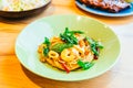 Spaghetti or pasta spicy seafood