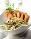 Spaghetti pesto Royalty Free Stock Photo