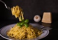 Spaghetti with pesto