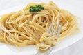 Spaghetti with pesto Royalty Free Stock Photo