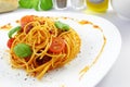 Spaghetti pesto rosso Royalty Free Stock Photo