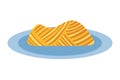 spaghetti plate illustration