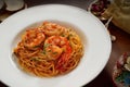 Spaghetti Prawns aglio olio