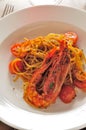 Spaghetti Prawns aglio olio