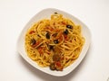 Spaghetti puttanesca Royalty Free Stock Photo