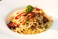 Spaghetti salted meat