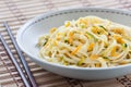 Spaghetti sauteed with vegetables Royalty Free Stock Photo