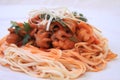 spaghetti seafood Royalty Free Stock Photo