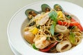 Spaghetti Seafood Khi Mao Royalty Free Stock Photo