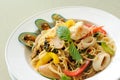 Spaghetti Seafood Khi Mao Royalty Free Stock Photo