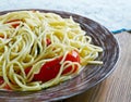 Spaghetti with Spanish flavours Royalty Free Stock Photo