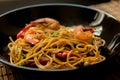 Spaghetti with Spicy Mixed Seafood