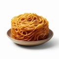 Spaghetti In Bowl: Hyperrealism Photography On White Background