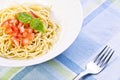 Spaghetti with tomato sauce Royalty Free Stock Photo