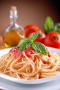 Spaghetti with tomato sauce