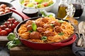 Spaghetti with tomato sauce and meatballs Royalty Free Stock Photo