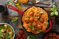 Spaghetti with tomato sauce and meatballs Royalty Free Stock Photo