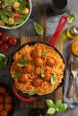 Spaghetti with tomato sauce and meatballs Royalty Free Stock Photo